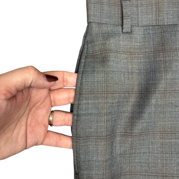 NWT Men's CALVIN KLEIN Mabry Suit Pants Unhemmed Plaid Dress Pants | Size 50R - Picture 8 of 9